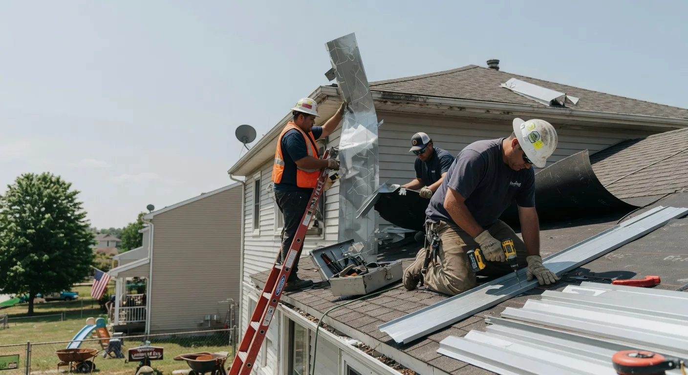 Storm Damage Metal Roof Repair in Red Banks, MS